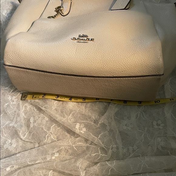 Coach Elise taupe pebbled leather satchel - Picture 7 of 10